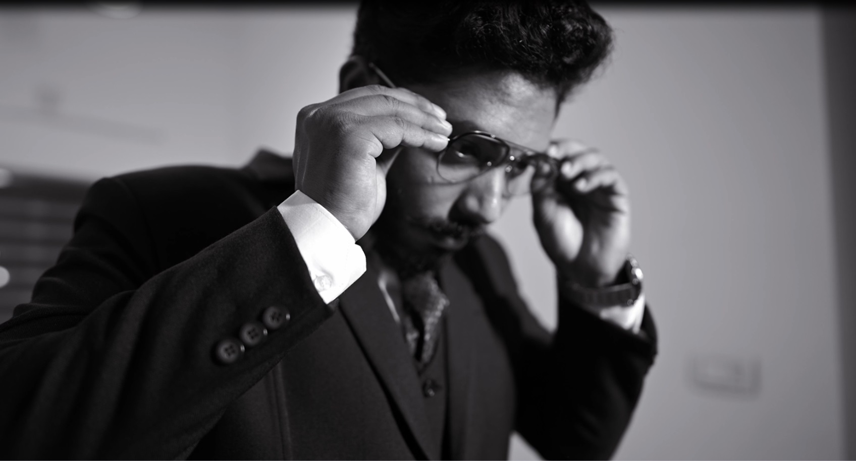 Paul Geevarghese black and white portrait